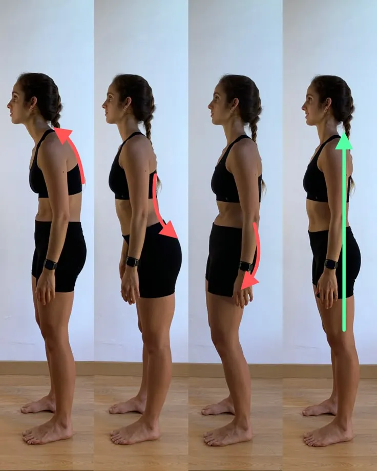 Person practicing upright seated alignment at a desk