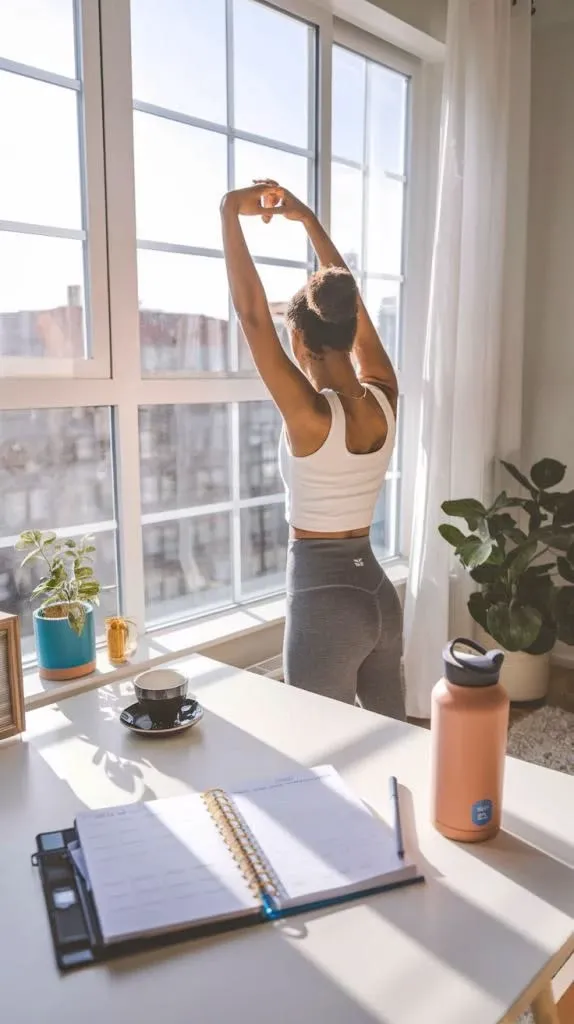 Comfortable seated posture with supported lumbar alignment